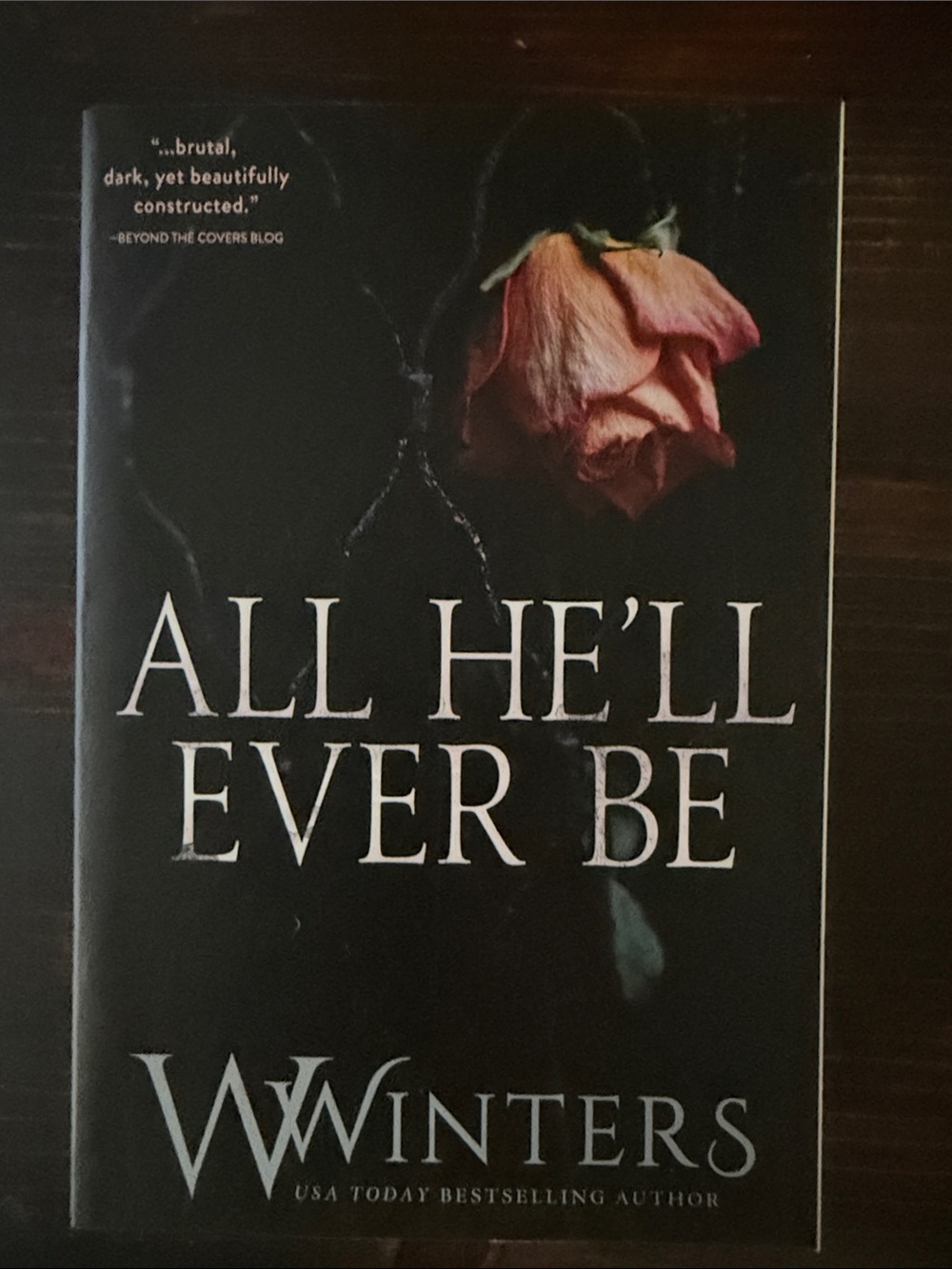All He'll Ever Be by W. Winters - Black Cover with Pink Rose